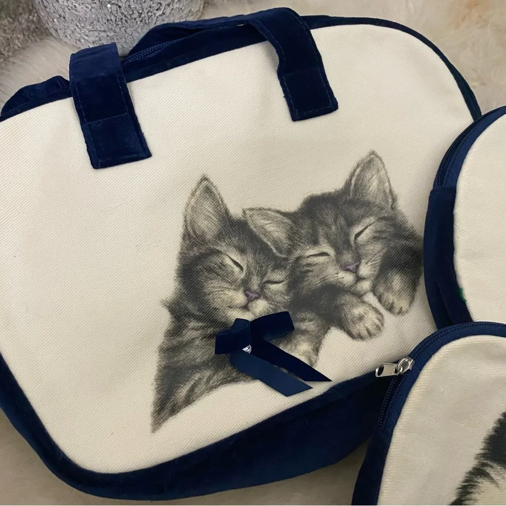 Kitten Cat Makeup Travel Bags, Set of 3